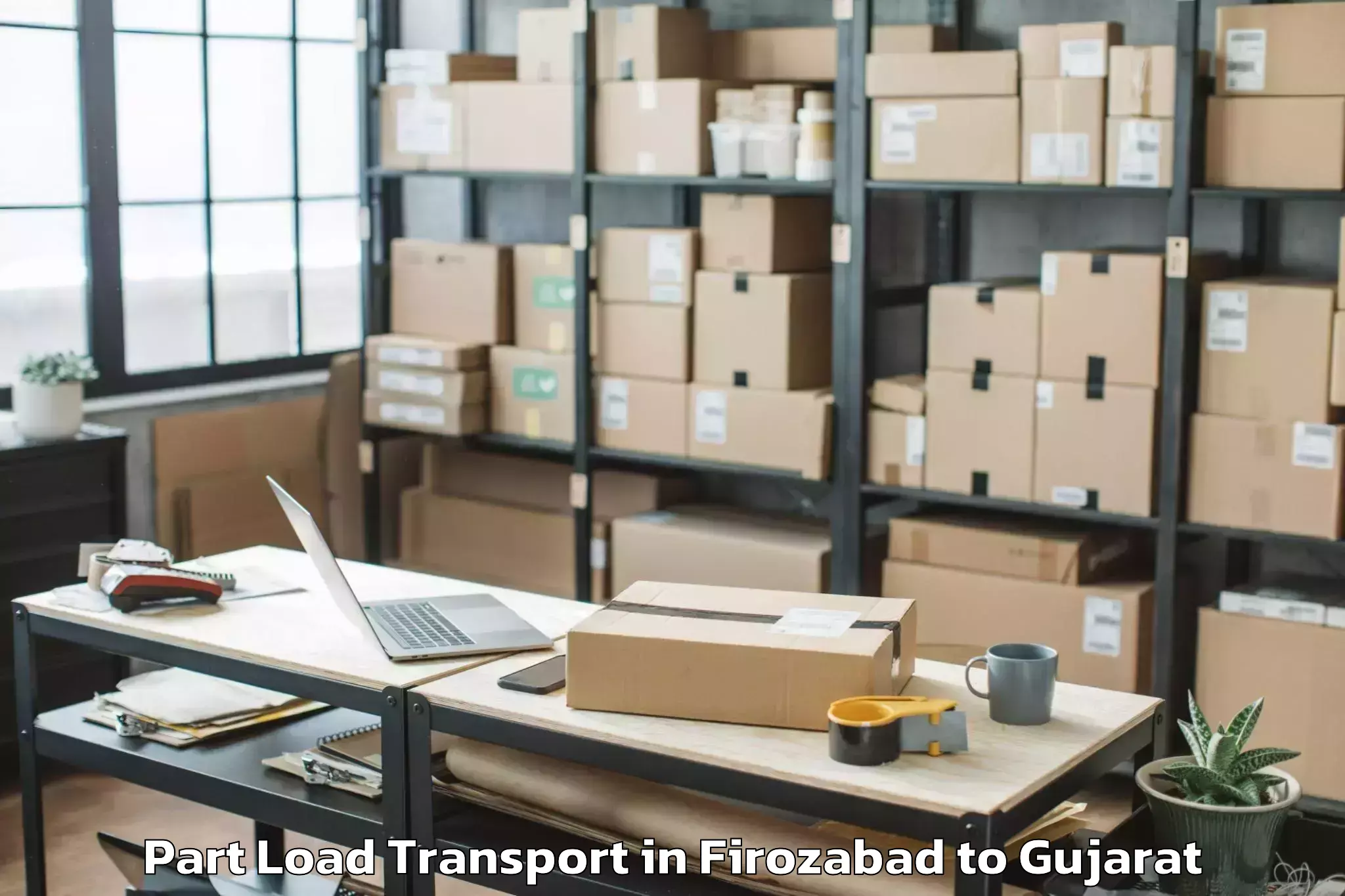 Firozabad to Koyali Part Load Transport Booking